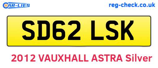 SD62LSK are the vehicle registration plates.