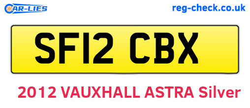 SF12CBX are the vehicle registration plates.
