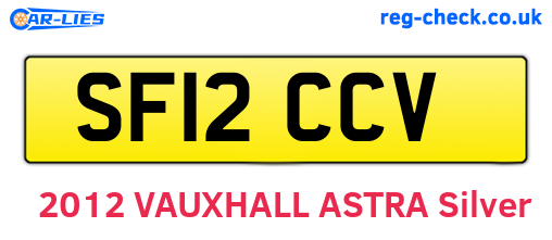 SF12CCV are the vehicle registration plates.