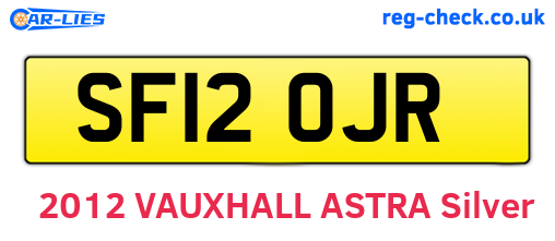 SF12OJR are the vehicle registration plates.