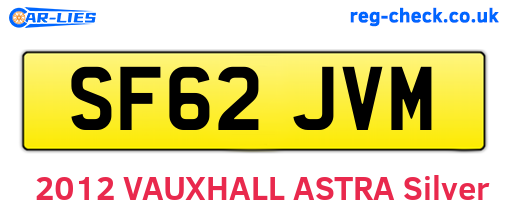 SF62JVM are the vehicle registration plates.