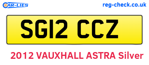 SG12CCZ are the vehicle registration plates.