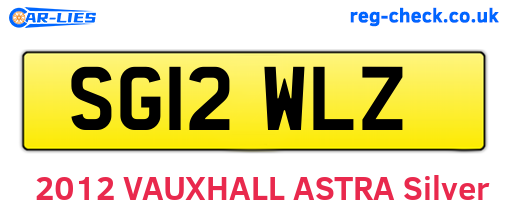 SG12WLZ are the vehicle registration plates.
