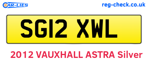 SG12XWL are the vehicle registration plates.