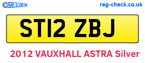 ST12ZBJ are the vehicle registration plates.