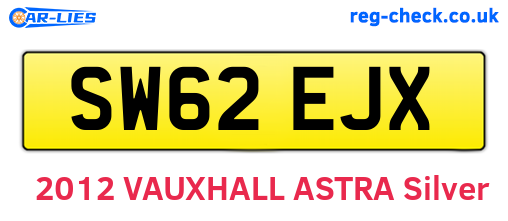 SW62EJX are the vehicle registration plates.