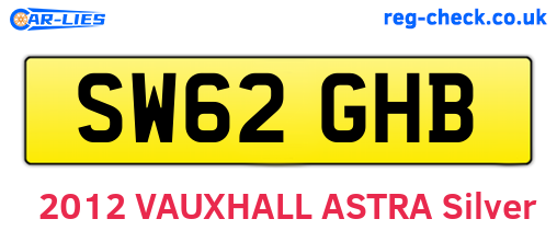 SW62GHB are the vehicle registration plates.