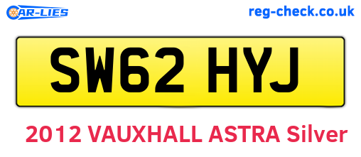 SW62HYJ are the vehicle registration plates.