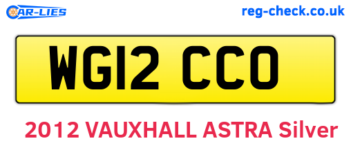 WG12CCO are the vehicle registration plates.