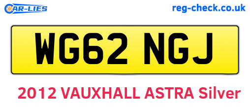 WG62NGJ are the vehicle registration plates.