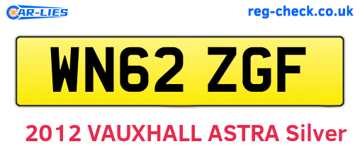 WN62ZGF are the vehicle registration plates.