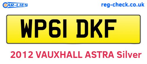 WP61DKF are the vehicle registration plates.