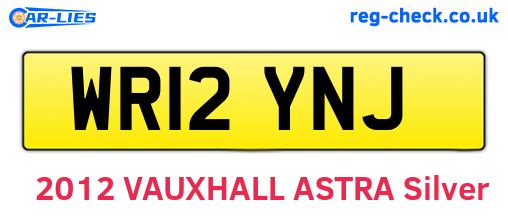 WR12YNJ are the vehicle registration plates.