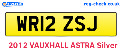 WR12ZSJ are the vehicle registration plates.
