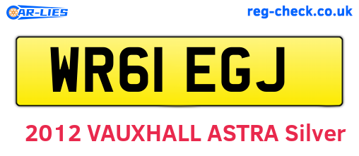 WR61EGJ are the vehicle registration plates.