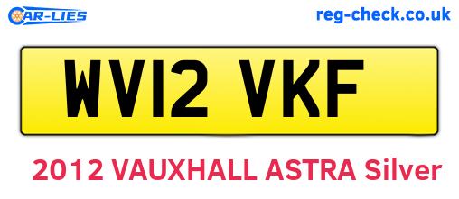 WV12VKF are the vehicle registration plates.
