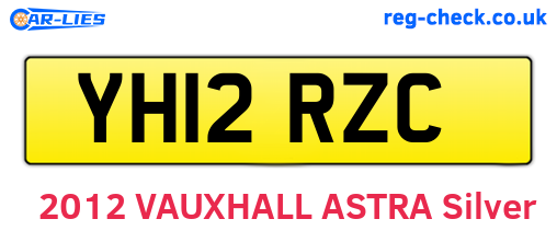 YH12RZC are the vehicle registration plates.