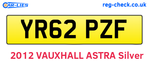 YR62PZF are the vehicle registration plates.