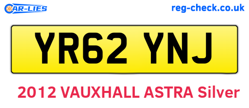 YR62YNJ are the vehicle registration plates.