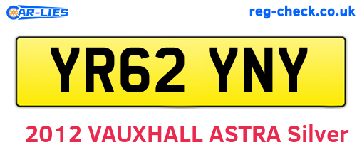 YR62YNY are the vehicle registration plates.