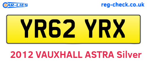 YR62YRX are the vehicle registration plates.