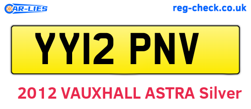 YY12PNV are the vehicle registration plates.