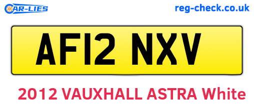AF12NXV are the vehicle registration plates.