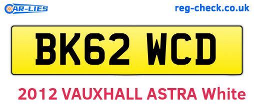 BK62WCD are the vehicle registration plates.