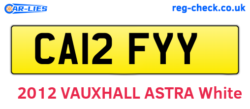 CA12FYY are the vehicle registration plates.