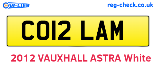 CO12LAM are the vehicle registration plates.