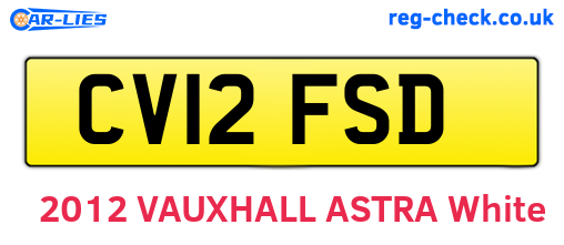 CV12FSD are the vehicle registration plates.