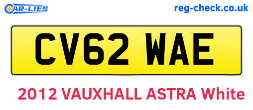 CV62WAE are the vehicle registration plates.