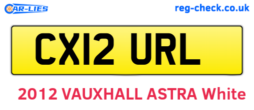 CX12URL are the vehicle registration plates.