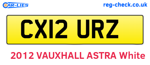 CX12URZ are the vehicle registration plates.