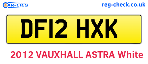 DF12HXK are the vehicle registration plates.