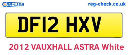 DF12HXV are the vehicle registration plates.