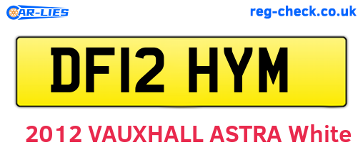 DF12HYM are the vehicle registration plates.