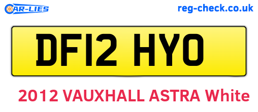 DF12HYO are the vehicle registration plates.