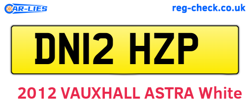 DN12HZP are the vehicle registration plates.