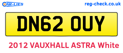 DN62OUY are the vehicle registration plates.