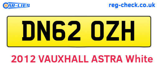 DN62OZH are the vehicle registration plates.