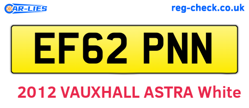 EF62PNN are the vehicle registration plates.