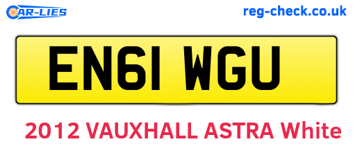 EN61WGU are the vehicle registration plates.