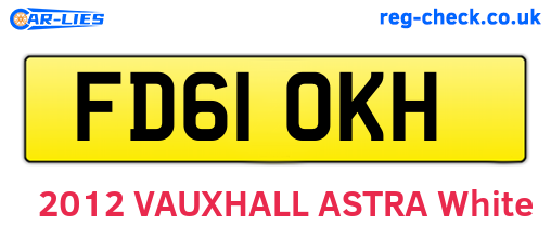 FD61OKH are the vehicle registration plates.