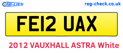 FE12UAX are the vehicle registration plates.