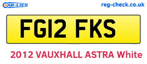 FG12FKS are the vehicle registration plates.