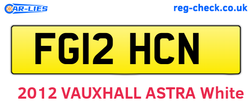 FG12HCN are the vehicle registration plates.
