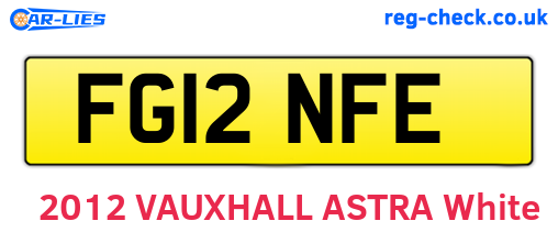 FG12NFE are the vehicle registration plates.