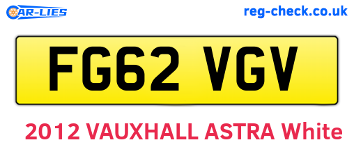 FG62VGV are the vehicle registration plates.