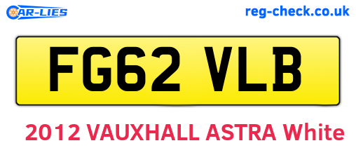 FG62VLB are the vehicle registration plates.